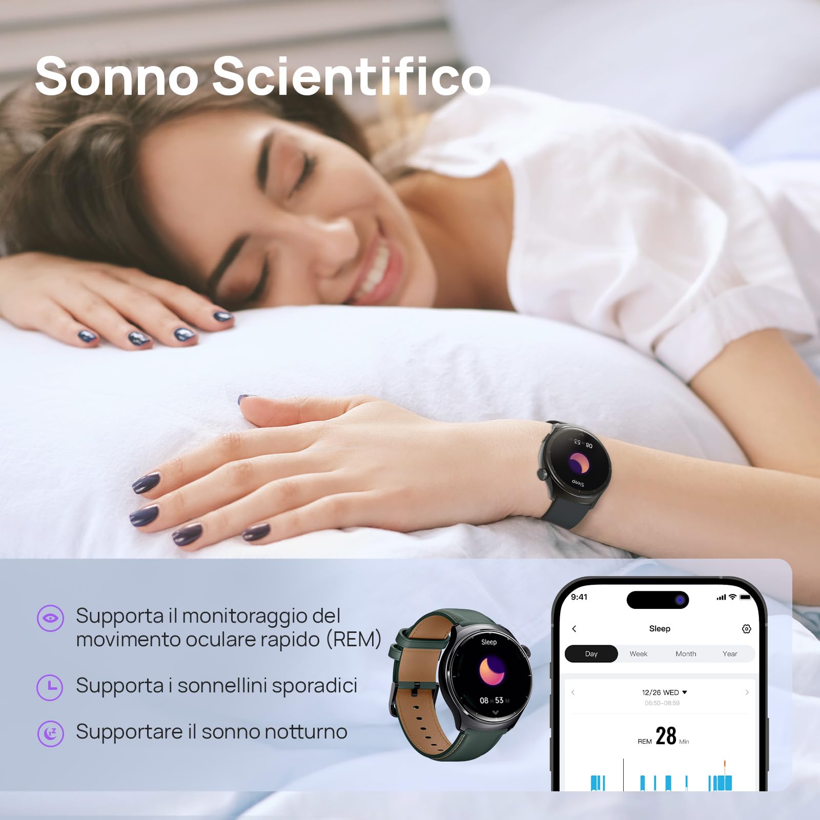 Mibro Lite3 Pro GPS orologio telefonica sportivo smartwatch da donna e uomo per android e ios con 1.32" AMOLED UHD 1000nit contapassi SpO2 misurazione,5ATM Impermeabile (verde scuro)