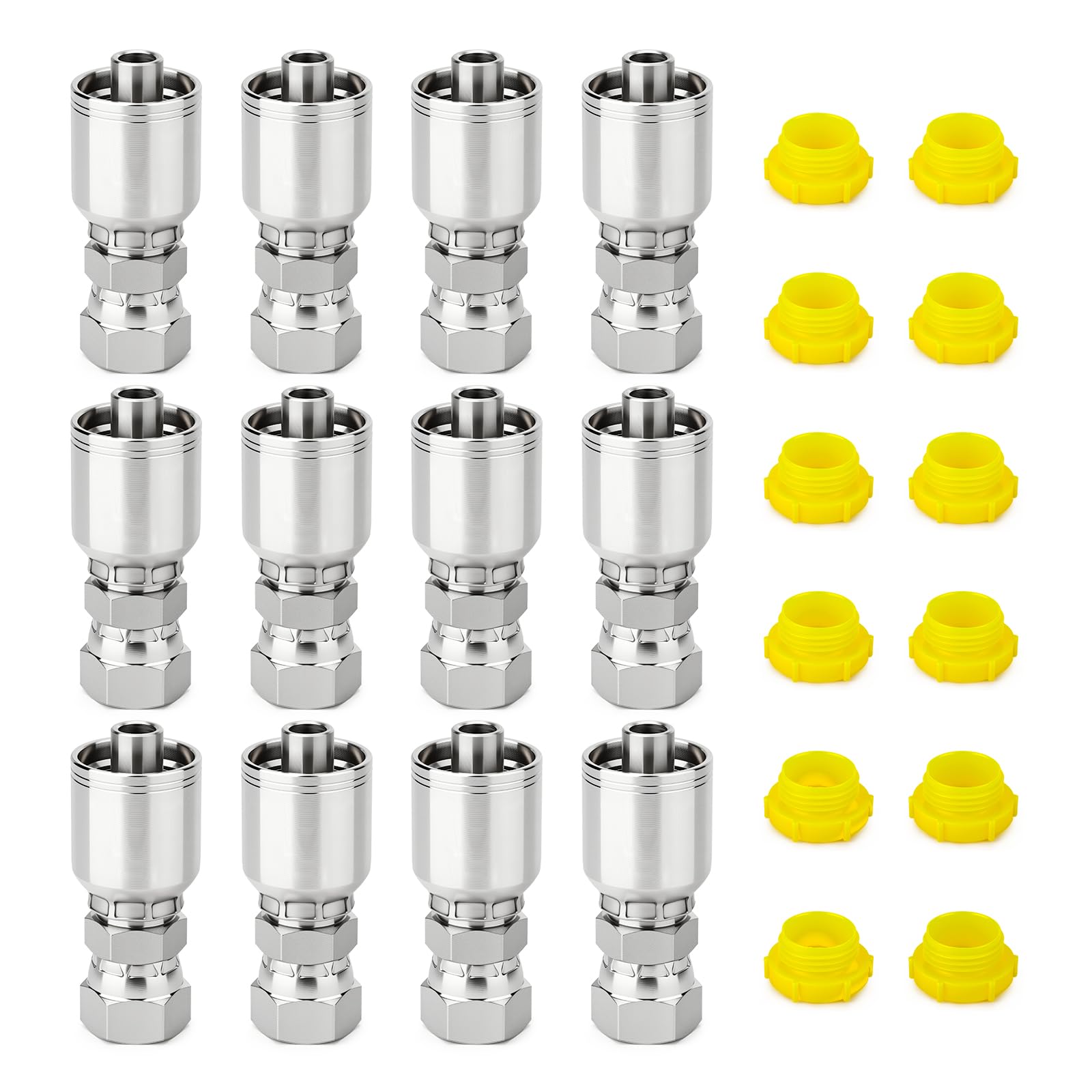 TAISHER 12PCS 3/4"Hose x 3/4" JIC Female Hydraulic Hose Fittings