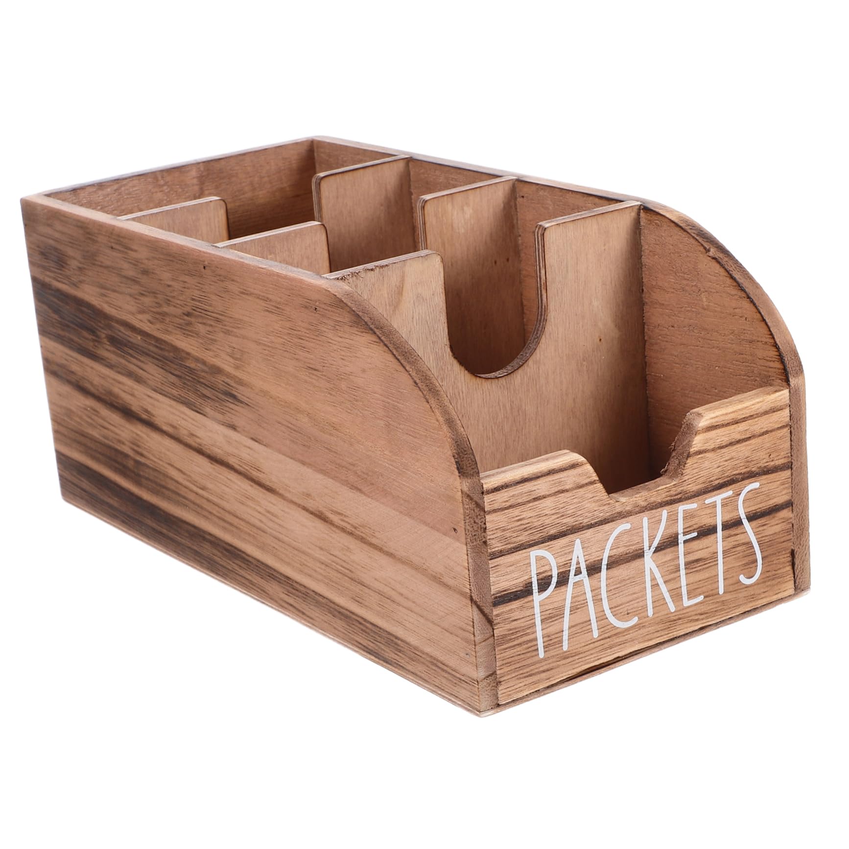 Alipis Caja Organizadora de Madera Marrón para Bolsitas de Té y Sobres de Azúcar, Ahorro de Espacio y Fácil Acceso en Armario de Cocina