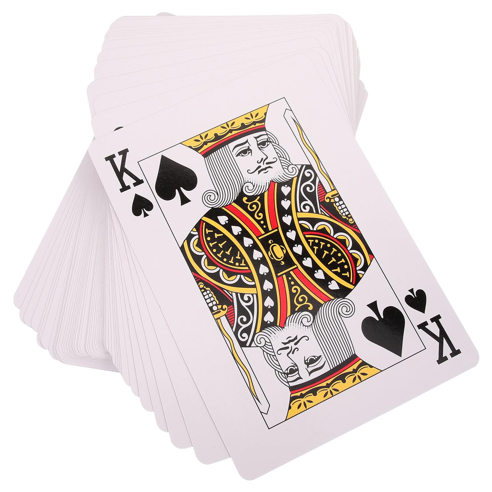Set Carte da Gioco Giganti 6 Volte Grandi in Carta Resistente Carte da Poker per Feste e Giochi da Tavolo Accessori per Intrattenimento Familiare e Bar