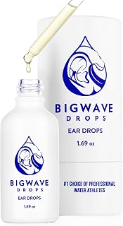 BigWaveDrops Fast-Acting Ear Drops: Pro Athlete Pick for Swimmer’s Ear, Infections, Clogged & Itchy Ears, Wax Removal
