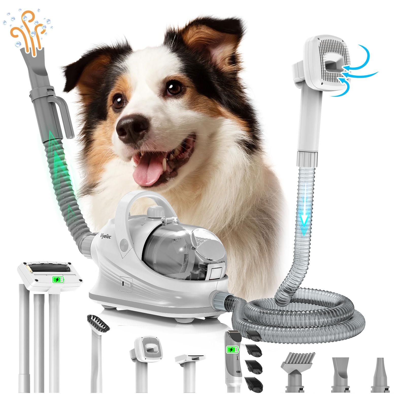 犬 バリカン 掃除機 ペット用バリカンセット 犬 掃除機 8 in 1 Amazon.co.jp: 【ブラシと掃除機一体型】Oneisall ペット用