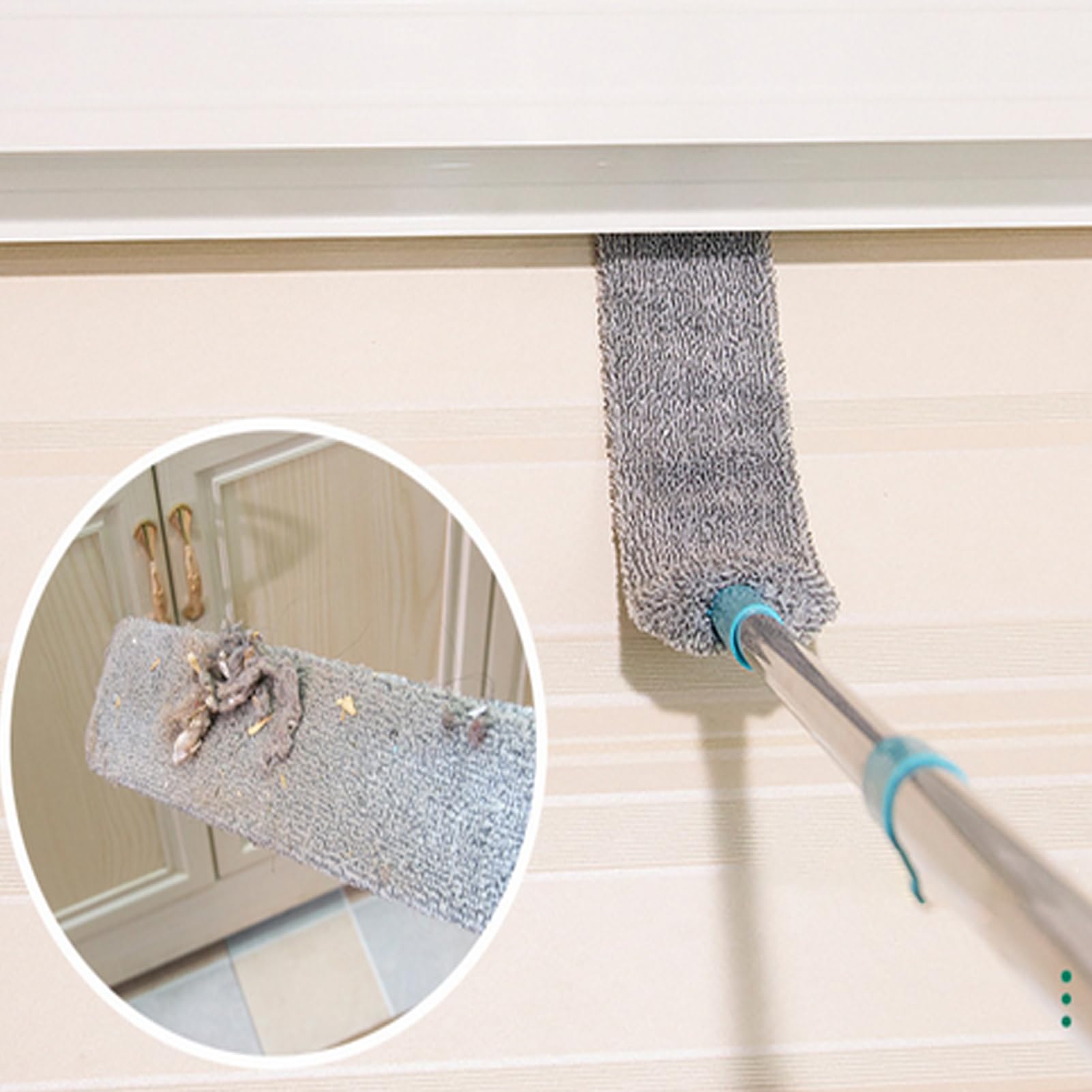 Brosse à poussière de Chevet, rallonge télescopique pour plumeau en Microfibre, Pliable et Brosse à poussière de Chevet, rallonge télescopique pour plumeau en Microfibre, Pliable et