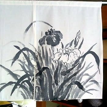 暖簾『藤』水墨画家による肉筆 一点物 暖簾『藤』水墨画家による肉筆 一点物