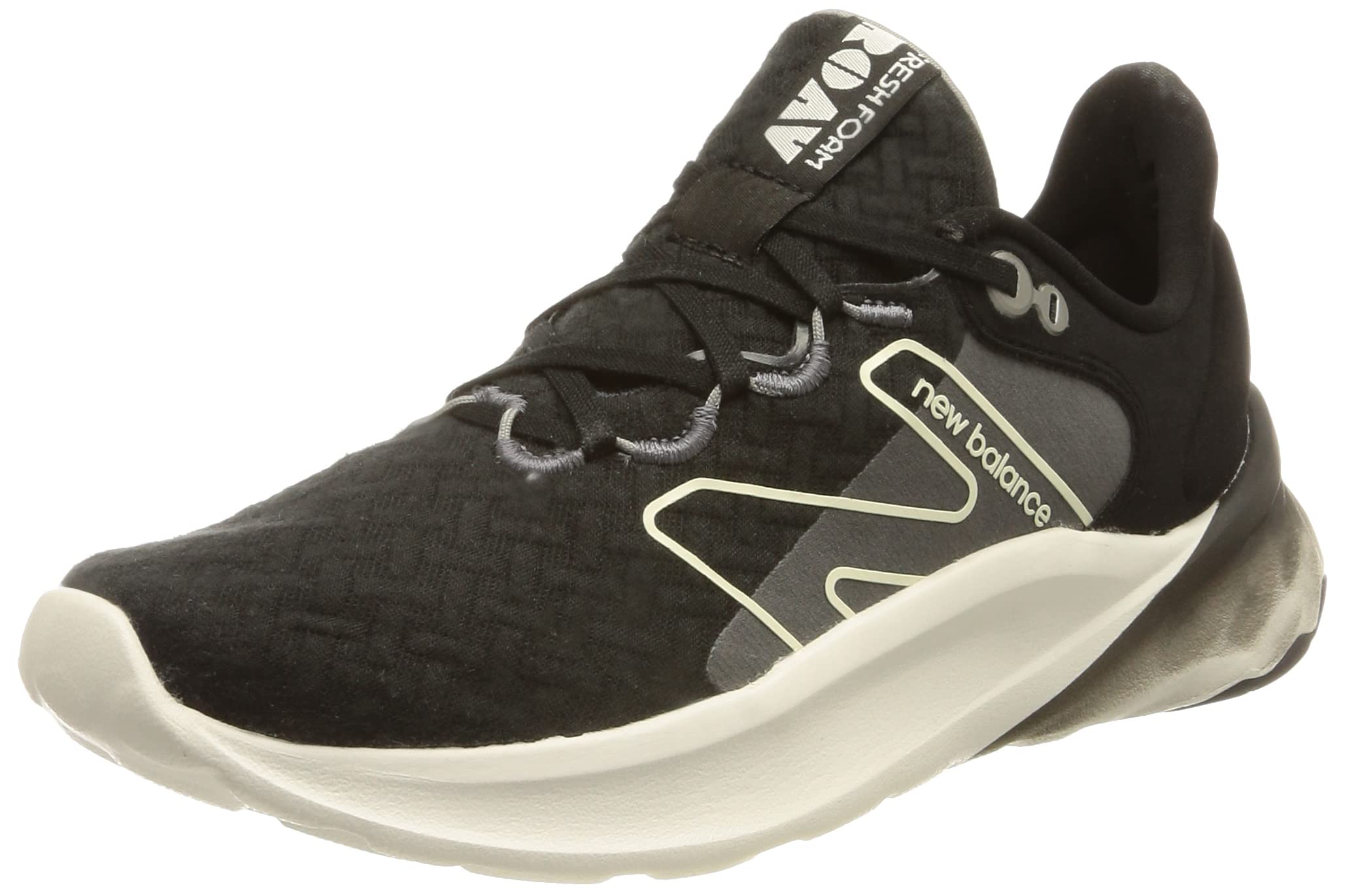 New Balance Men's Fresh Foam Roav V2 Running Shoe, Black/Magnet, 11