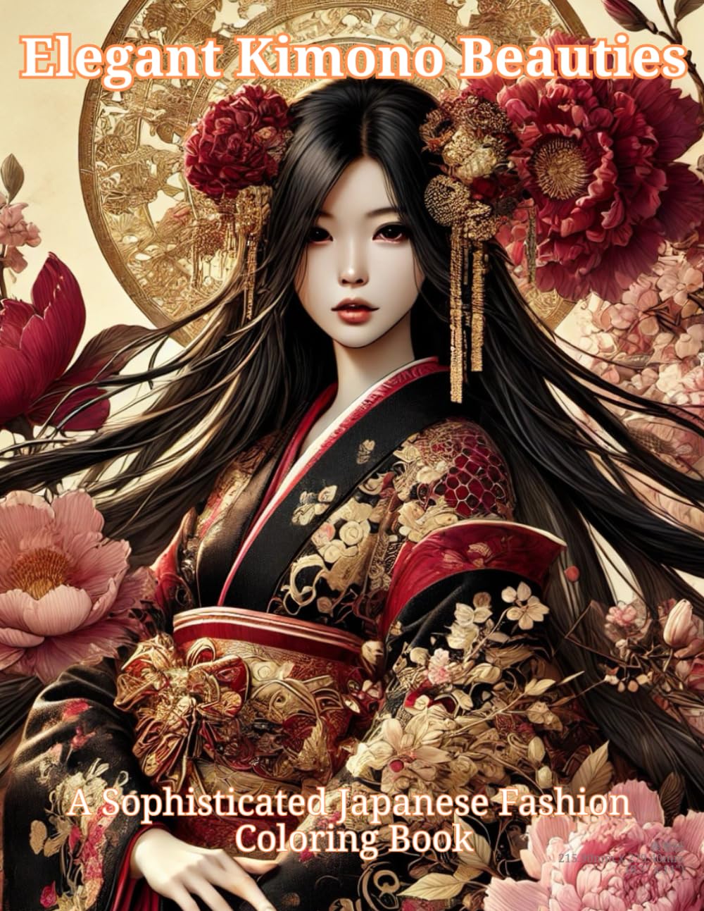 Elegant Kimono Beauties: A Sensual Japanese Fashion Coloring Book for Adults with Flowers and Traditional Patterns