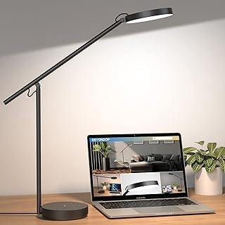 Desk Lamps for Home Office with Stable Base, Adjustable Swing Arm Table ...
