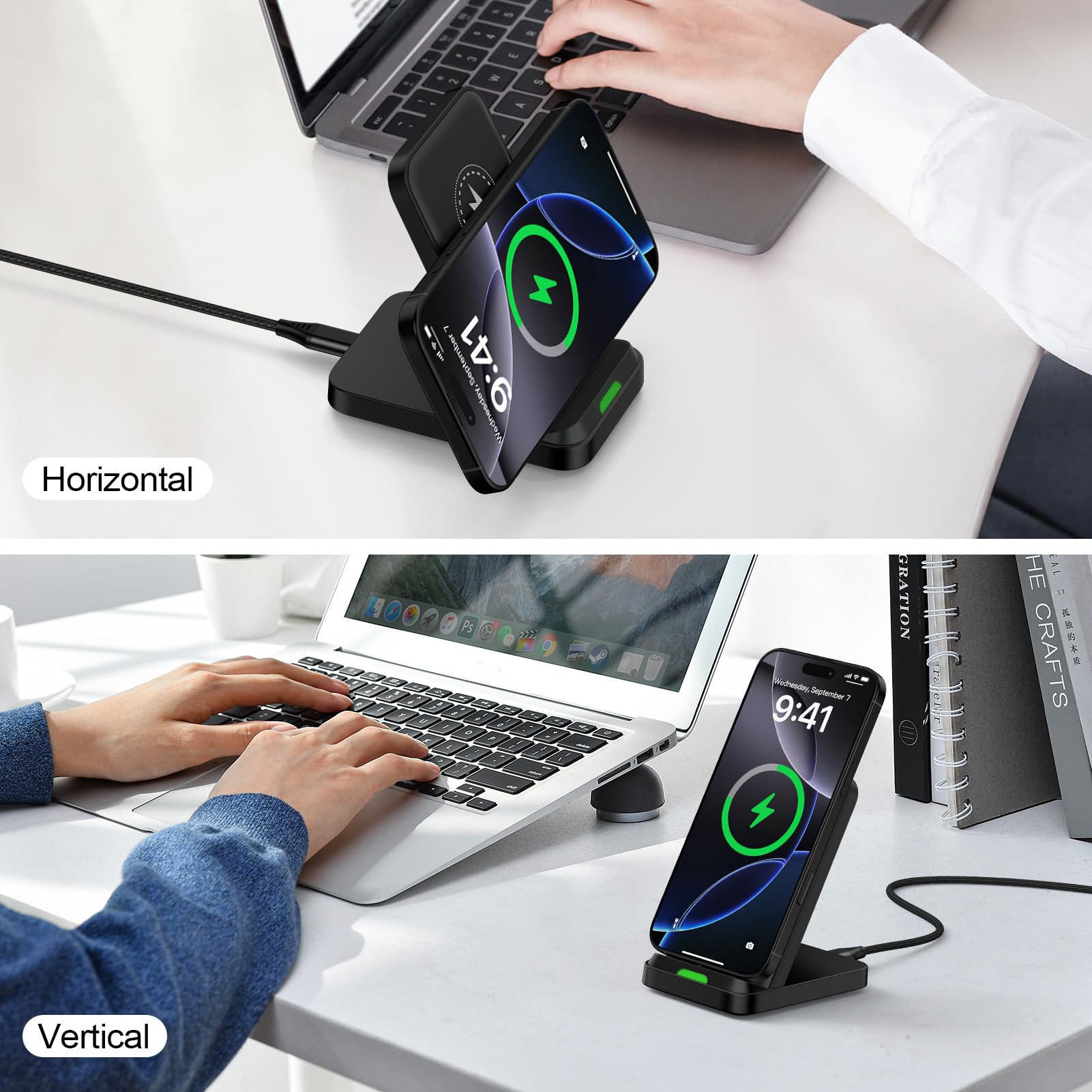 for Google Pixel 10 Pro XL, Wireless Charger Phone Stand Station for Google Pixel 10, 10 Pro, 10 Pro Fold, 9, 9 Pro, 9 Pro XL, 8, 8 Pro, 7, 7 Pro, 6, 6 Pro, Wire Less Fast Charging Dock Pad