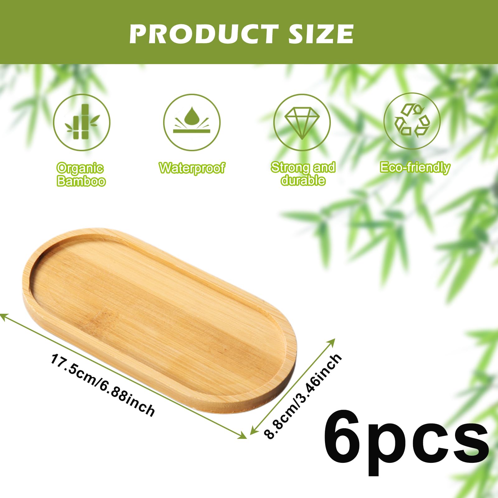 Vassoio Legno Ksvaye 4 Pezzi Ovale Vassoio In Bambù Naturale Vassoio In Legno Per Posizionare Torte, Tazze, Caffè, Dessert, Biscotti, Pane, Frutta, Snack (17.8 * 8.8 * 1.1cm) : : Casa E Cucina Vassoio Caffe - 7