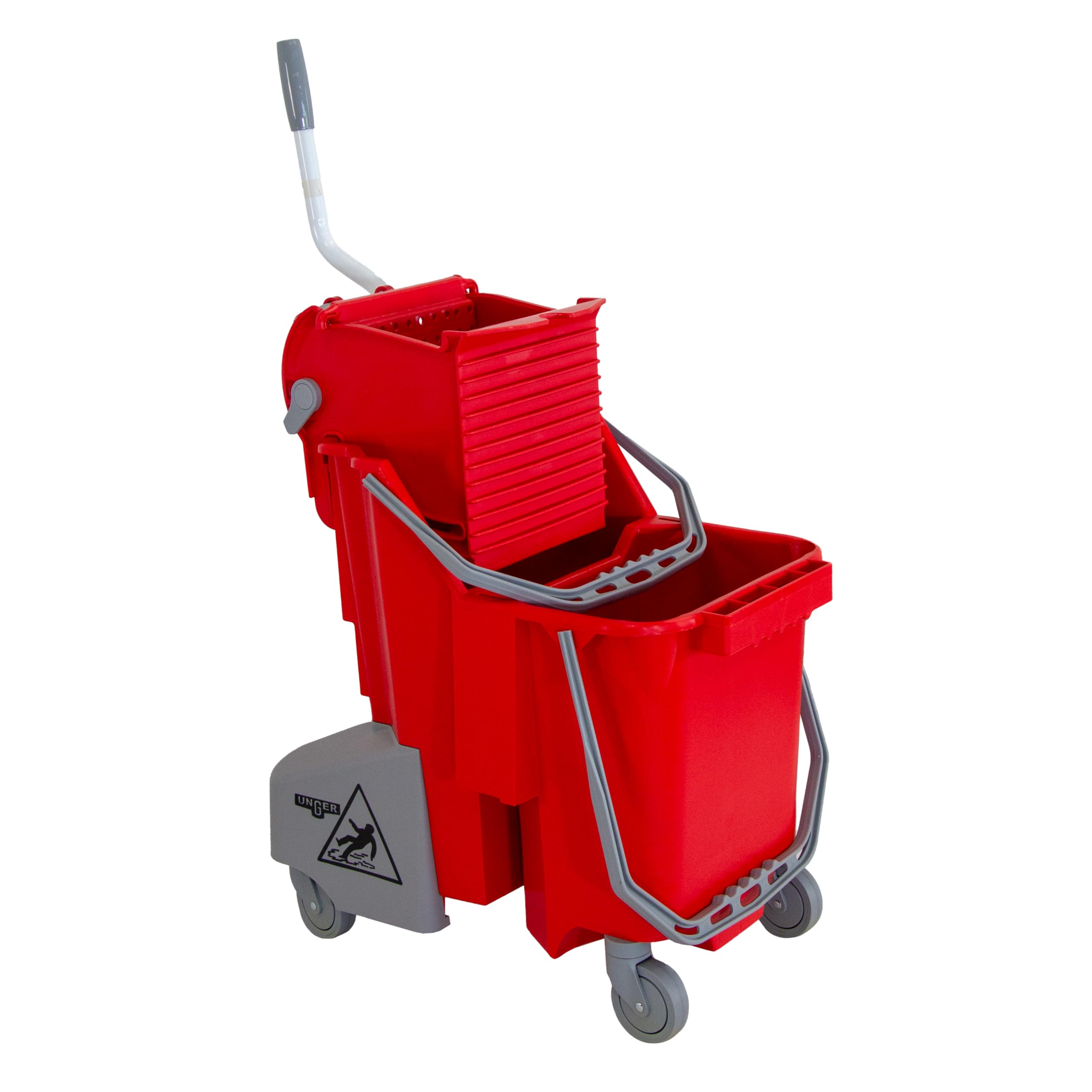 Unger COMBR SmartColor Combo Mobile Cube Complete with Press, 30 L Capacity, Red