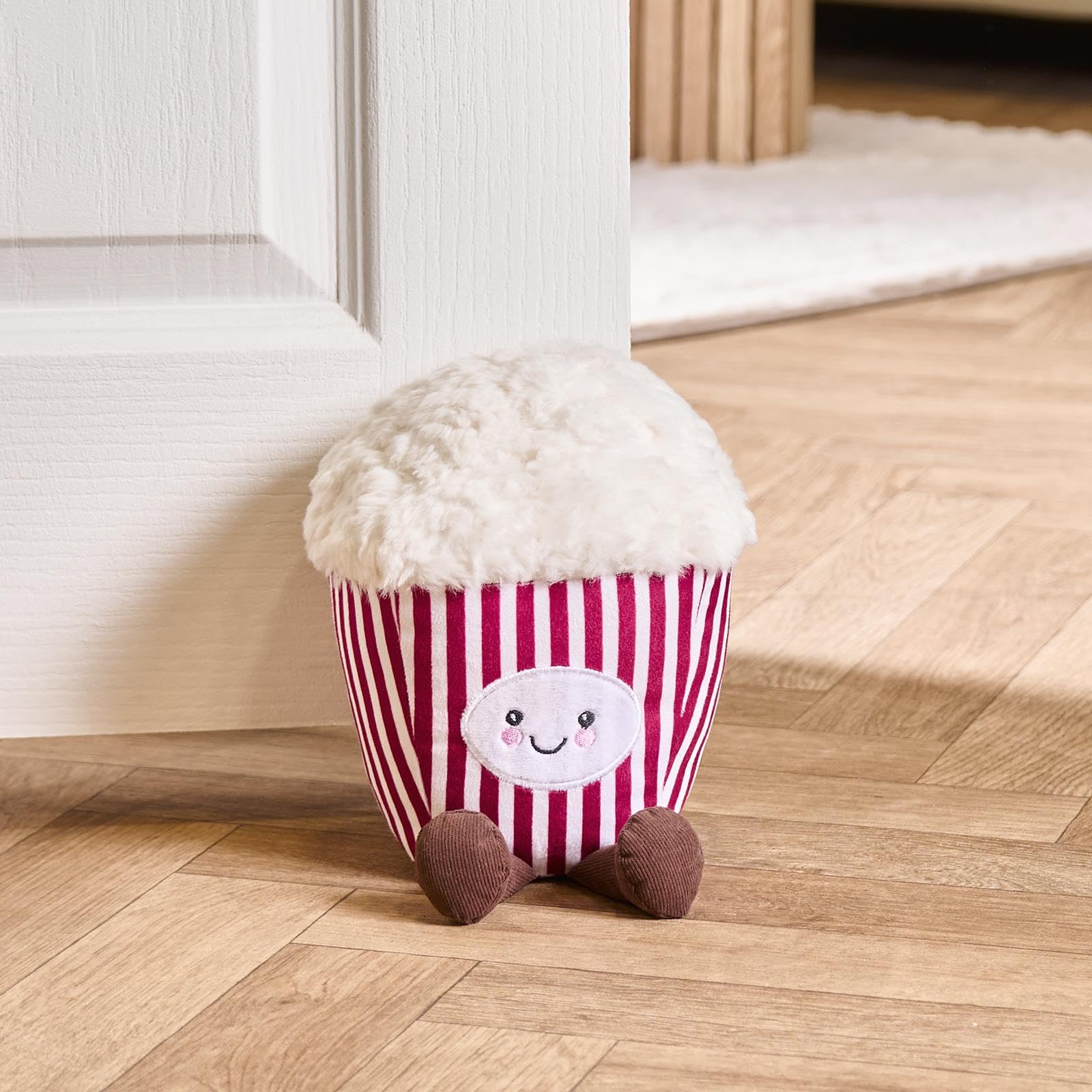 Ohs Poppy The Popcorn Character Novelty Fleece Decorative Weighted Doorstop from B&Q