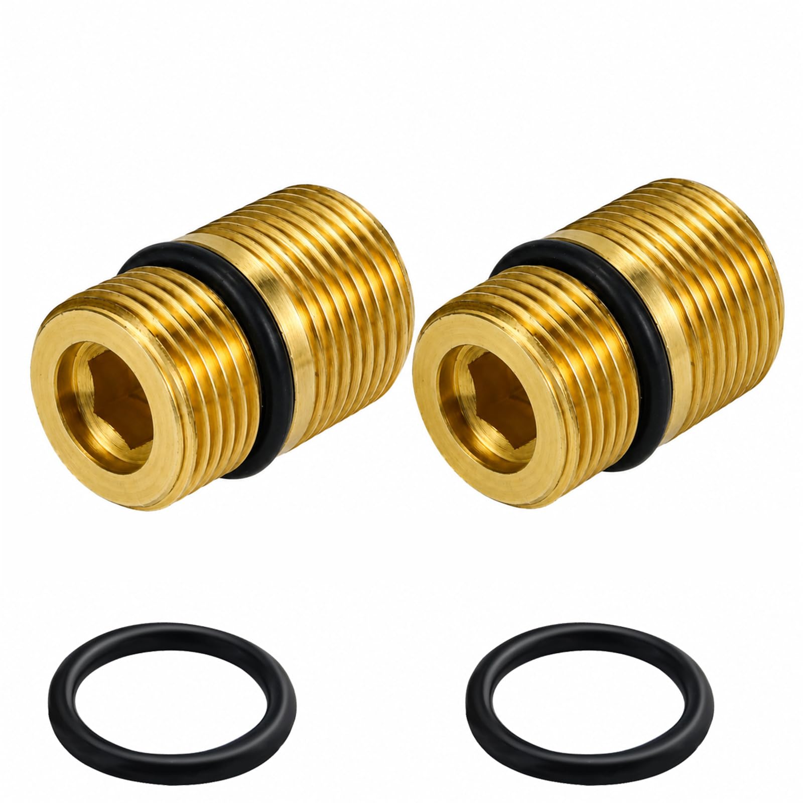 Jingzan M20 to M22 Water outlet Fittings, 7110264 Brass Pressure Washer Pump Outlet Connector, Compatible with 5200040 520020 520006 51AL19 51AL124 and OEM Axial Cam Pumps (2 PACK M20 to M22 Fitting)-image-48