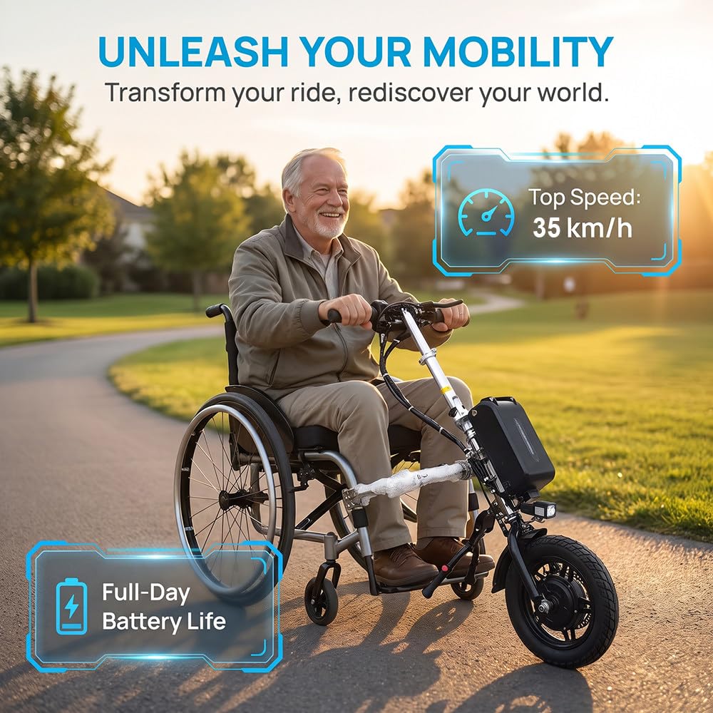 Kit di Conversione per Sedia A Rotelle Elettrica,48v 17ah,Autonomia di 65km A