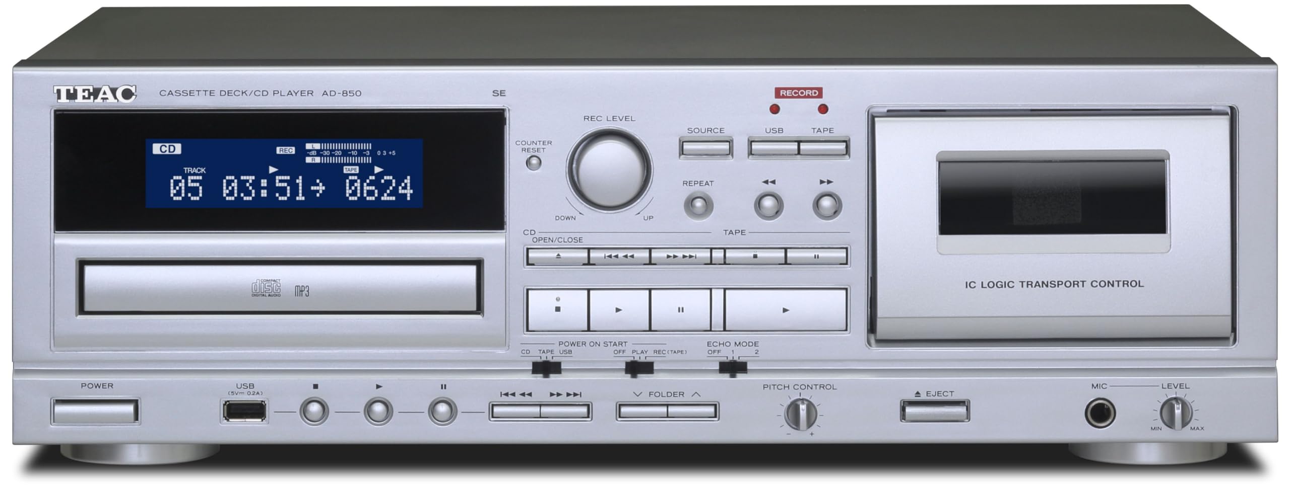 TEAC AD-850-SE Cassette Deck and CD Player