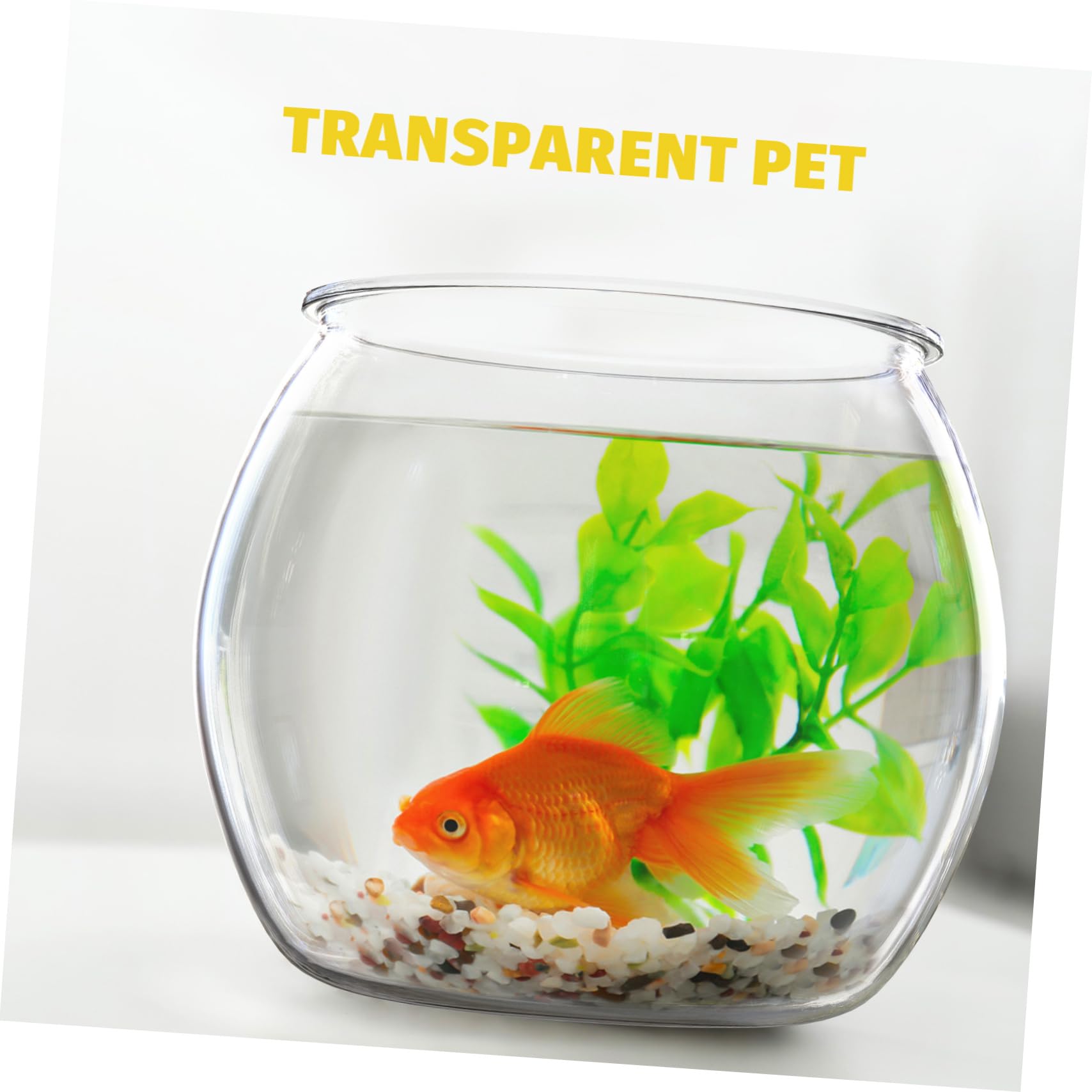 POPETPOP Pecera De Plástico Ligera y Transparente Ideal para Decorar Tu Oficina o Hogar