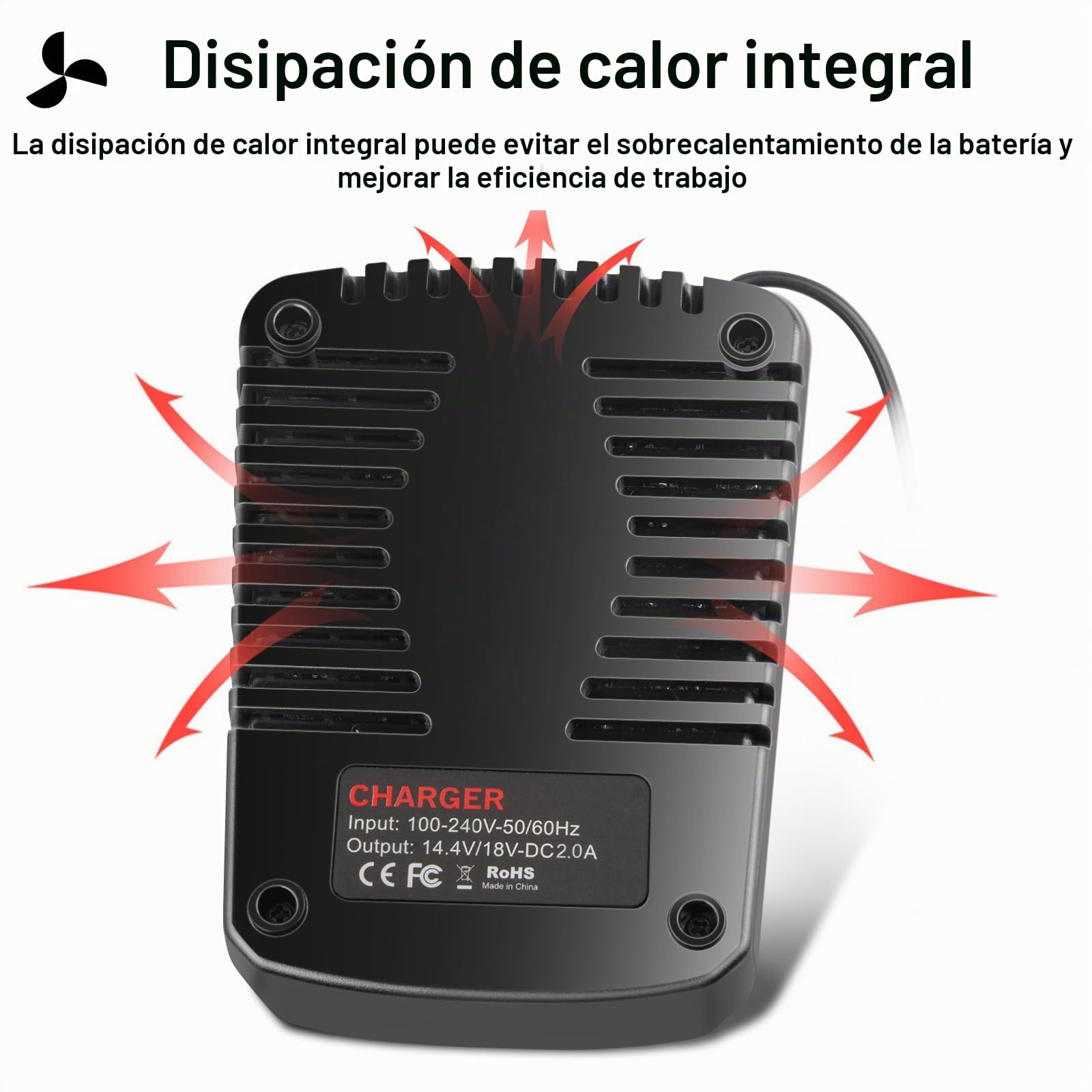 ARyee Cargador para Bosch 18V 14.4V Batería BC660 BC1880 BAT609 BAT609G BAT618 BAT618G BAT614 BAT614G YEX-Bur