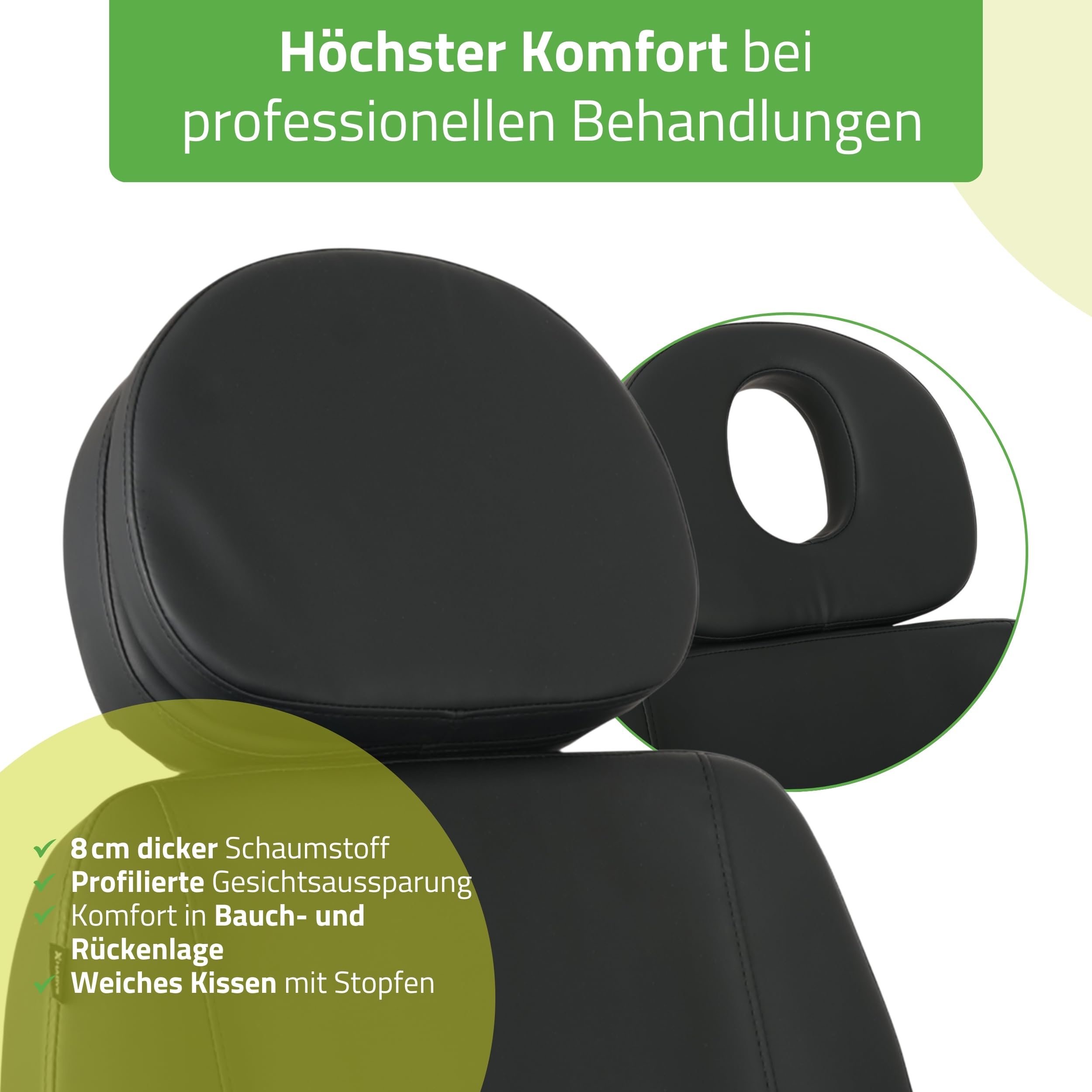 HABYS Luxoria PRO 5 Elektrische Kosmetikliege mit 5 Motoren, Black | Beheizbare Beautyliege, Drehfunktion & Fußsteuerung, Kosmetikstuhl für SPA, Ästhetische Medizin & Massage