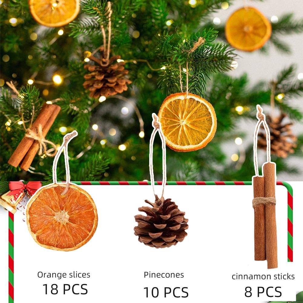 Amazon | 36個のクリスマス乾燥オレンジスライスオーナメント