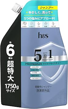 Amazon.co.jp: h&s 5in1 シャンプー 1750g [6 個分] 詰替 超特大