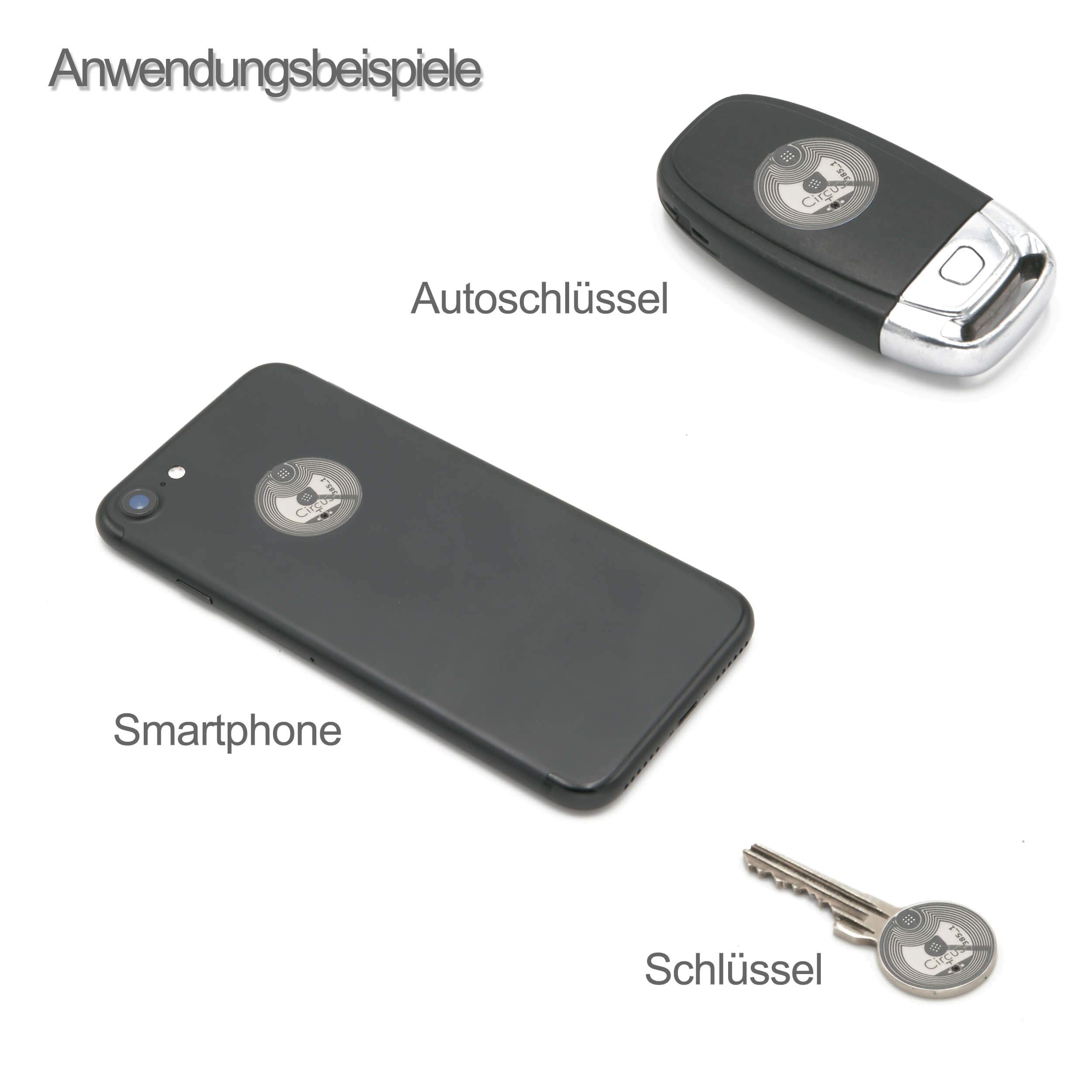 RFID Sticker Für GOLIATH Außenstationen – Selbstklebend, Programmierbar, 23 Mm Rund, Weiß