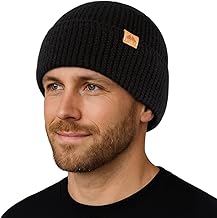 TOP-EX PolarWool™ 100% Merino Wool Beanie Hat for Men Women - Warm Soft Knit Winter Hat for Large Heads Hiking Running