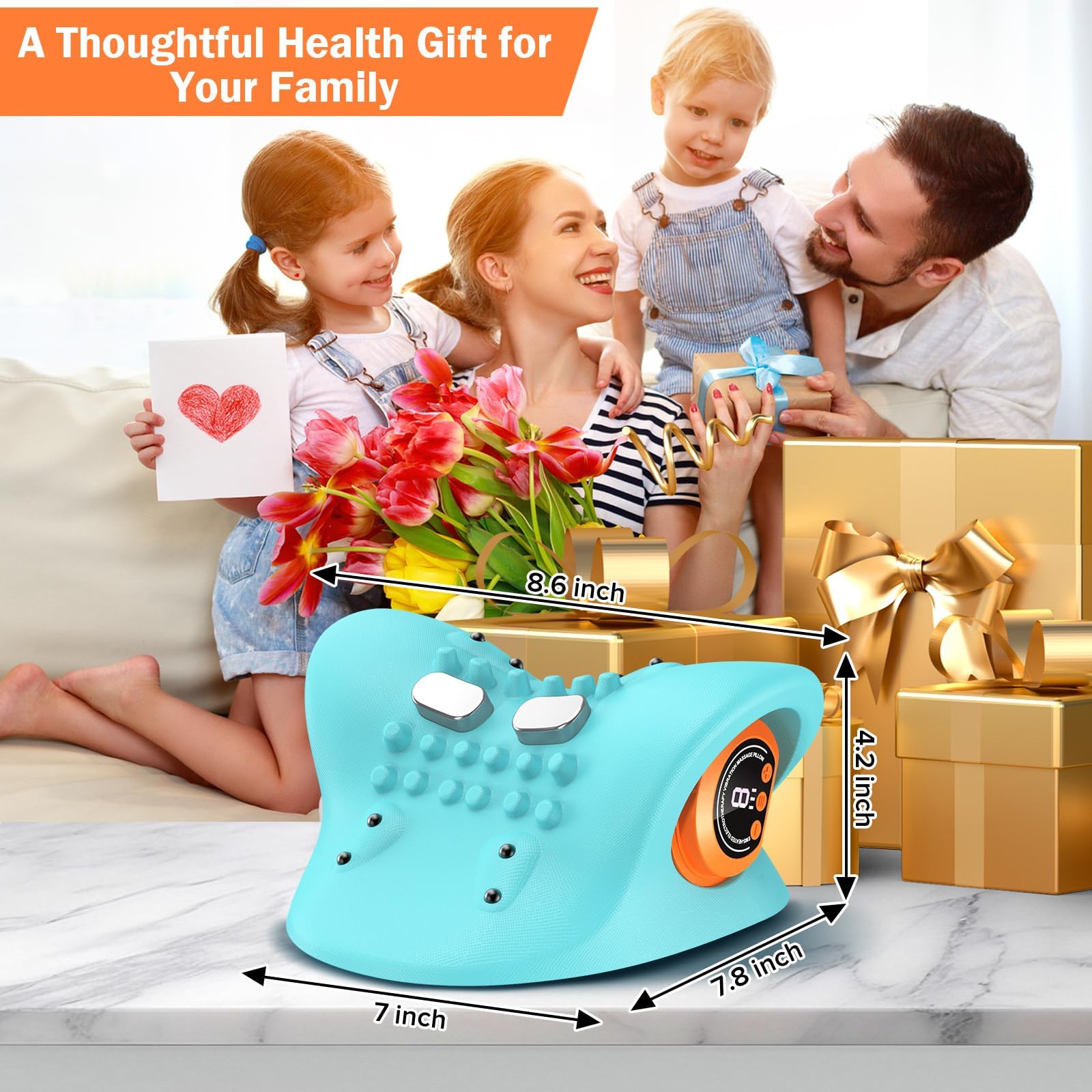 Masajeador Cervical Almohada Cervical Alivia Dolor Rigidez Cuello para Hombres Mujeres Oficina