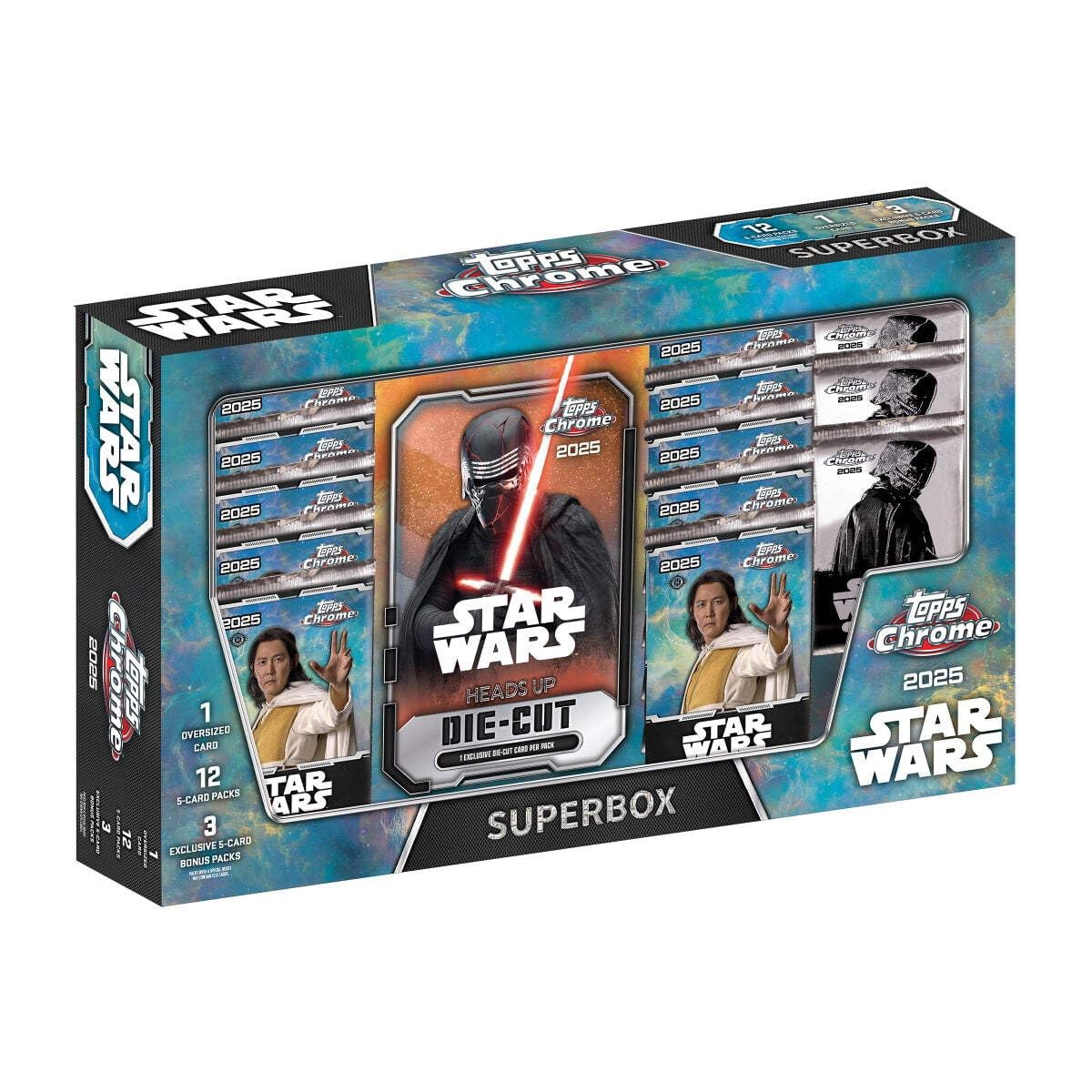 Amazon.com: 2025 Topps Chrome Star Wars SuperBox Trading Card Box