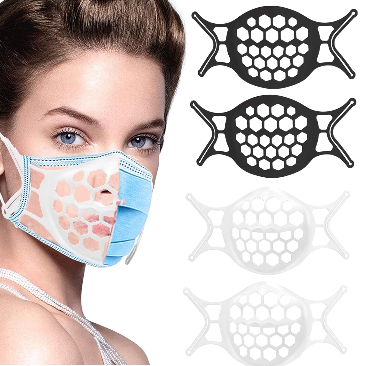 3D Mask Bracket Silicone for Adult,Mask Brackets Silicone for Cloth Mask,Face Mask