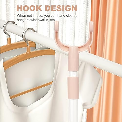 Miniatura 4 de USHOBE Bastón retráctil para ropa para el hogar, telescópico para colgar ropa (color aleatorio)