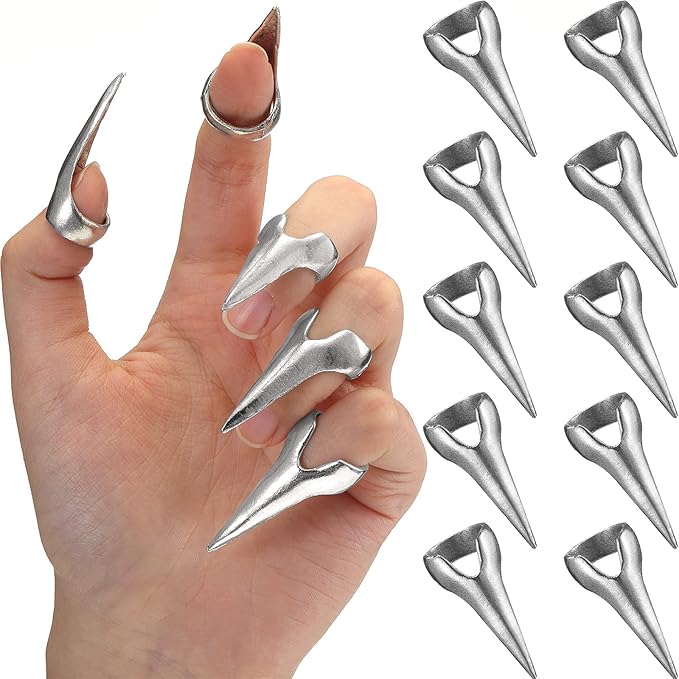 10 Pieces Finger Claws Cosplay Claws Rings Full Finger Set