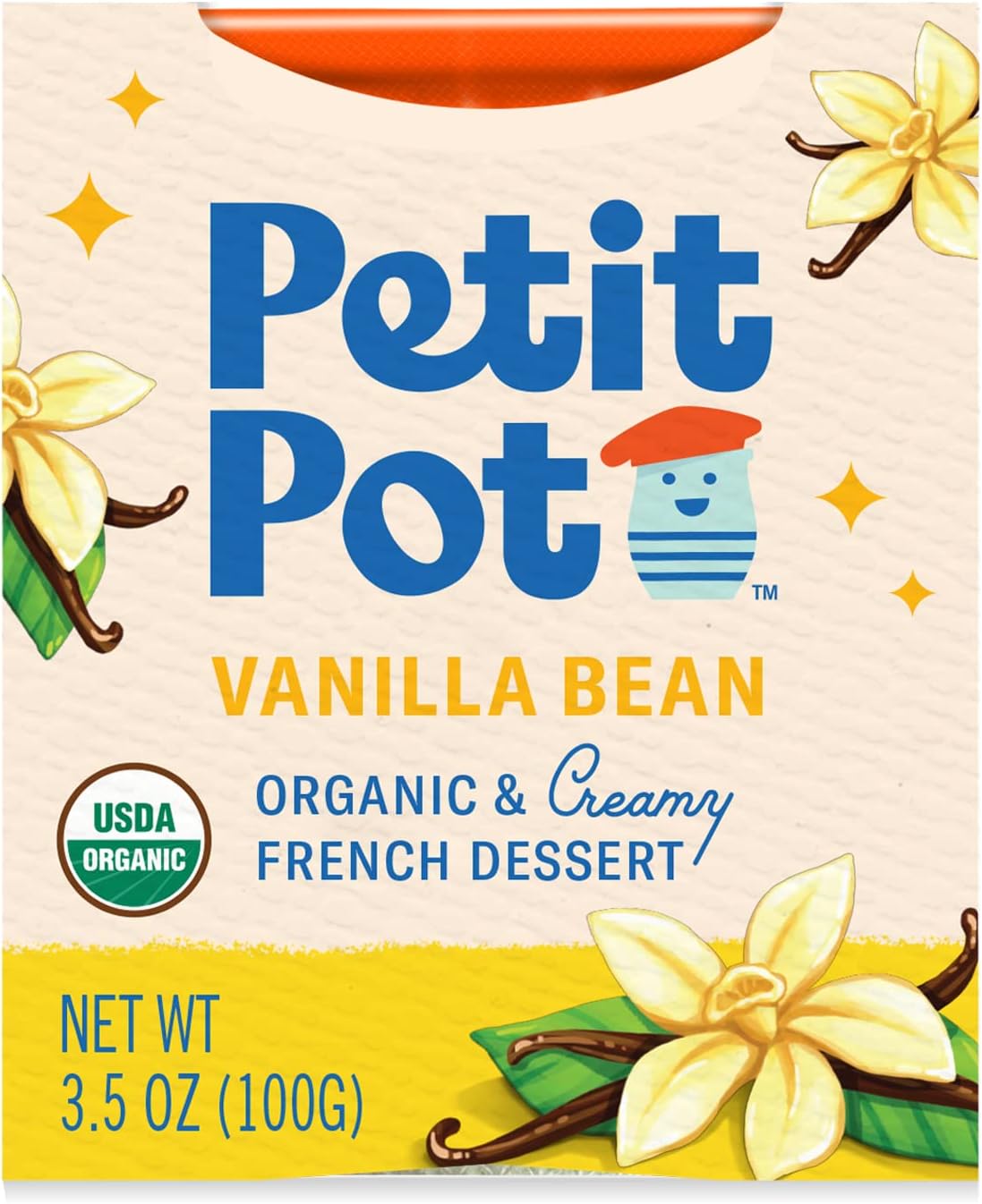 Petit Pot | Organic French Dessert | Vanilla Bean | Gluten-Free | Kosher | Ready-to-Eat | No Artificial Ingredients | No Preservatives | 3.5 ounce (single)
