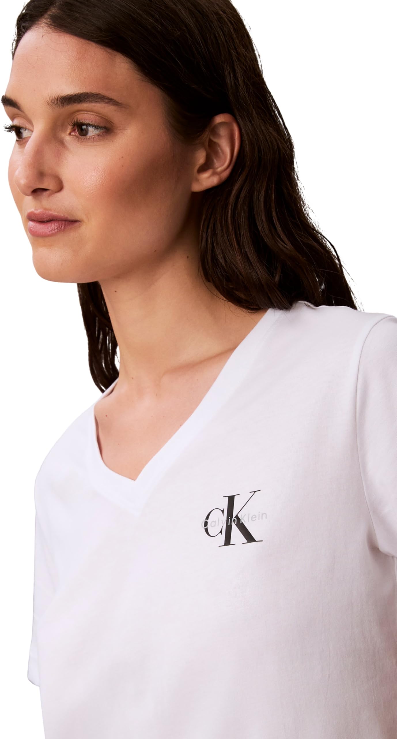 Calvin Klein A- Logo VN 2 Pack Tee Lv047c906g Maglietta Donna (Pacco da 2)