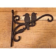 Cast Iron Bird Feeder Hanger Two Birds on a Branch Garden Decor 0184-0673