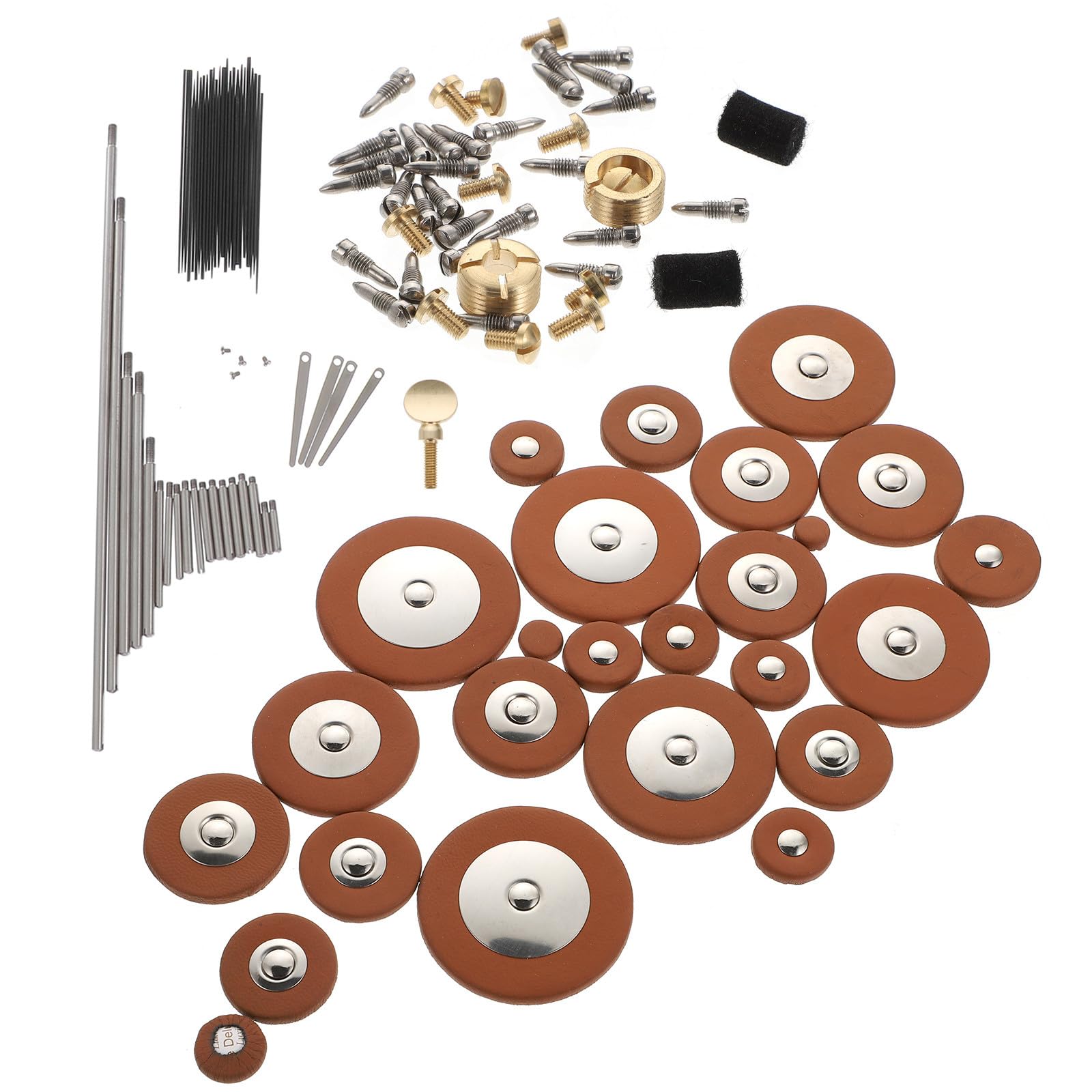 Toyvian Reparaturwerkzeugset zur Wartung und Austausch Beschädigter Teile Altsaxophon aus Metall und Schafsleder Zufällige Farbe für Selbstgemacht Enthusiasten und Musiker