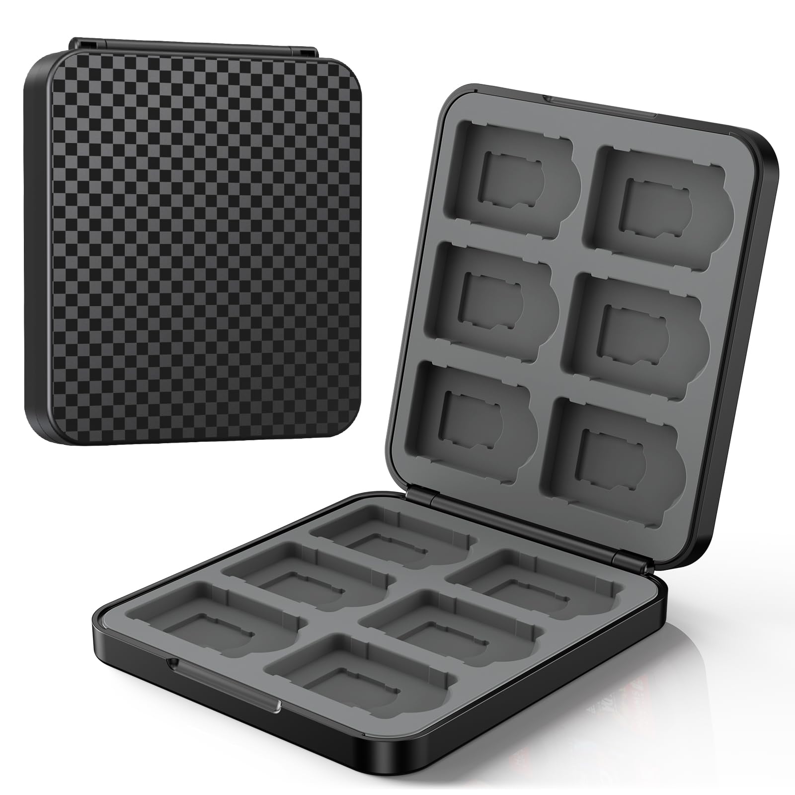 Klipdasse Étui de Cartes de Jeu Nintendo Switch - Boîte de Rangement avec 12 Jeux et 12 Emplacements pour Cartes Micro SD, Boîte de Carte Switch - Boîtier Rigide, Doublure en Silicone Doux