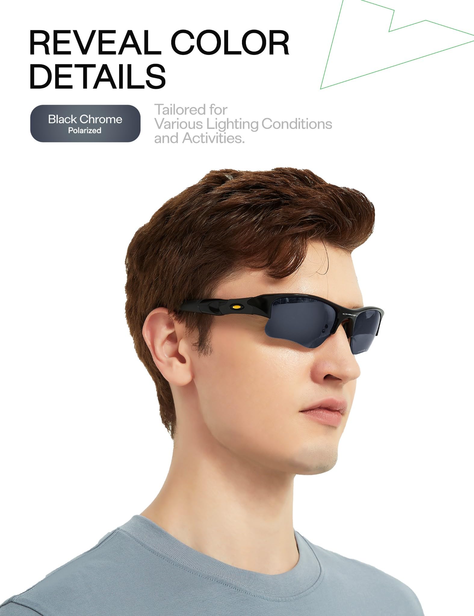 Mryok Lentes de repuesto para gafas de sol Oakley Chainlink OO9247, polarizadas HD, protección UV, resistentes a los impactos