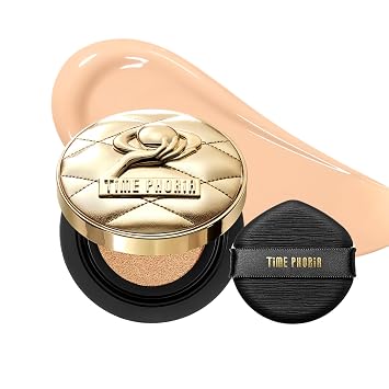 Timeless Utopia Glow Cushion Foundation 01 Creme - Radiant Glow Finish, Medium to High Coverage, Hydrating Peptide Complex, Lightweight Air Cushion, Long-Lasting Smooth Blurring Base Makeup