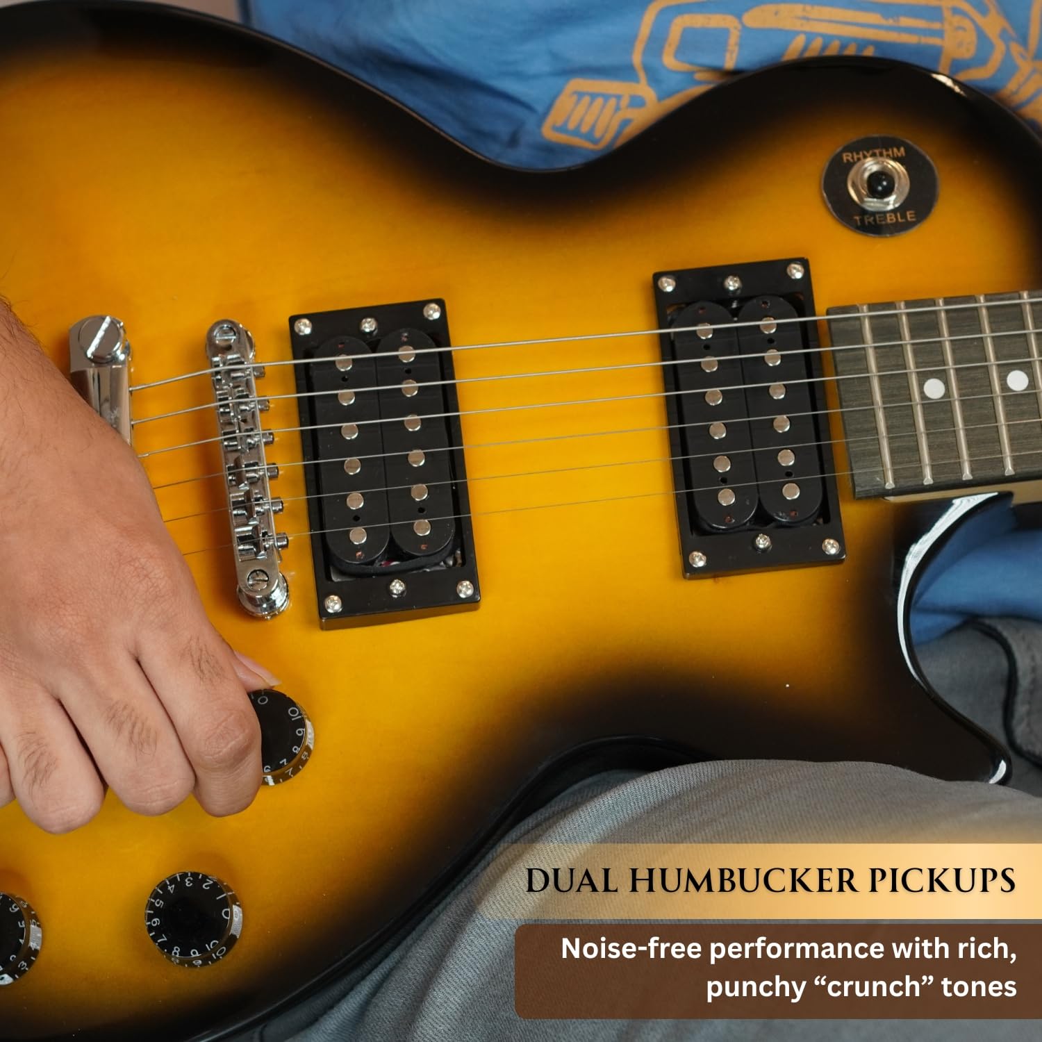 VAULT LP1 Les Paul Style Poplar Electric Guitar - Tobacco Sunburst 2