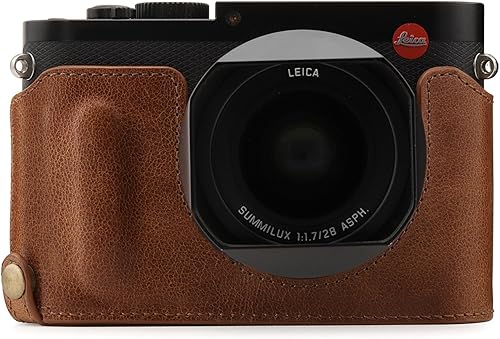 Miniatura 3 de MegaGear Ever Ready - Funda de piel auténtica para cámara compatible con Leica Q-P, Q (Typ 116)