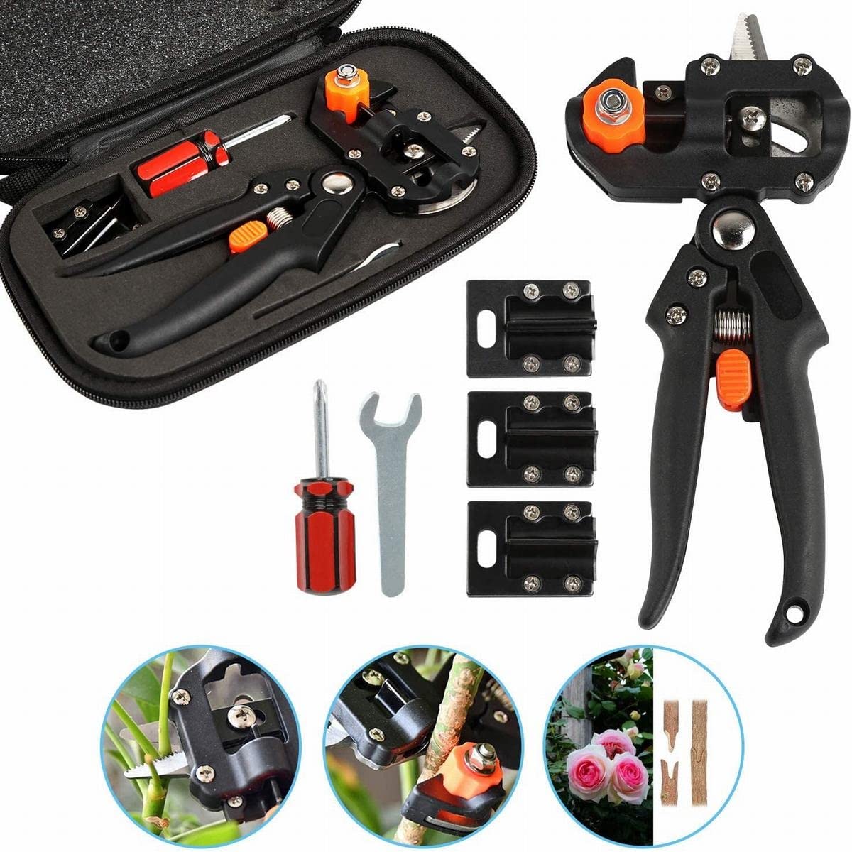 Attrezzi per innesto Potatore Kit Giardino Albero da frutto Cesoie per innesto Giardinaggio Pianta Ramo Stelo Vite Albero da frutto Innesto Utensili da Taglio