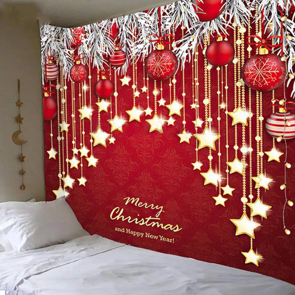 Striscione festone con scritta Happy Merry Christmas, Oro, natalemisura 10.5 x