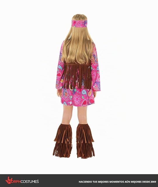 Foto 5 de 8 de Morph Disfraz Hippie Niña, Disfraz Flower Power Halloween Niña, M