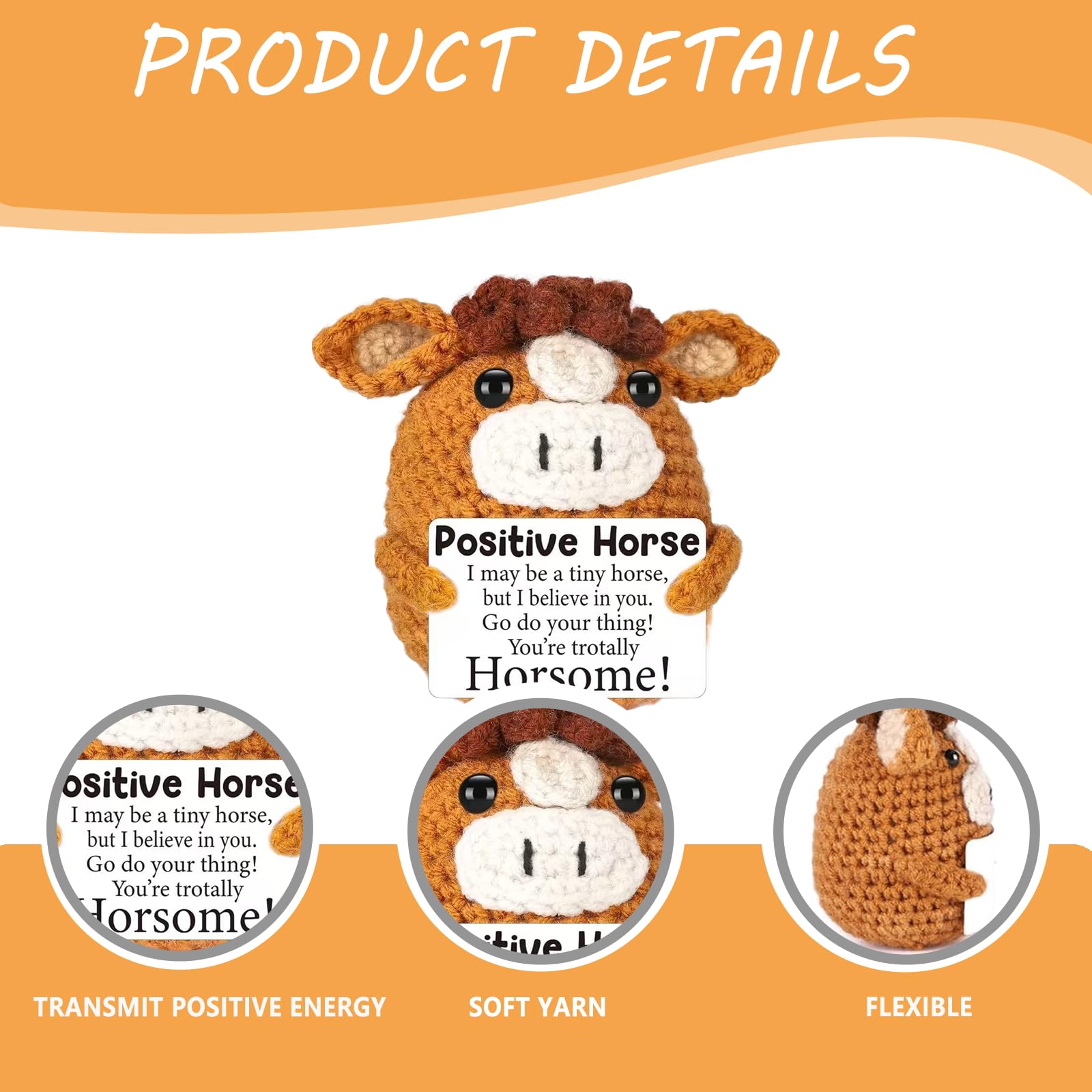 iuiiaii Horse Gifts for Women Creative Cute Horse Plush - Image 3