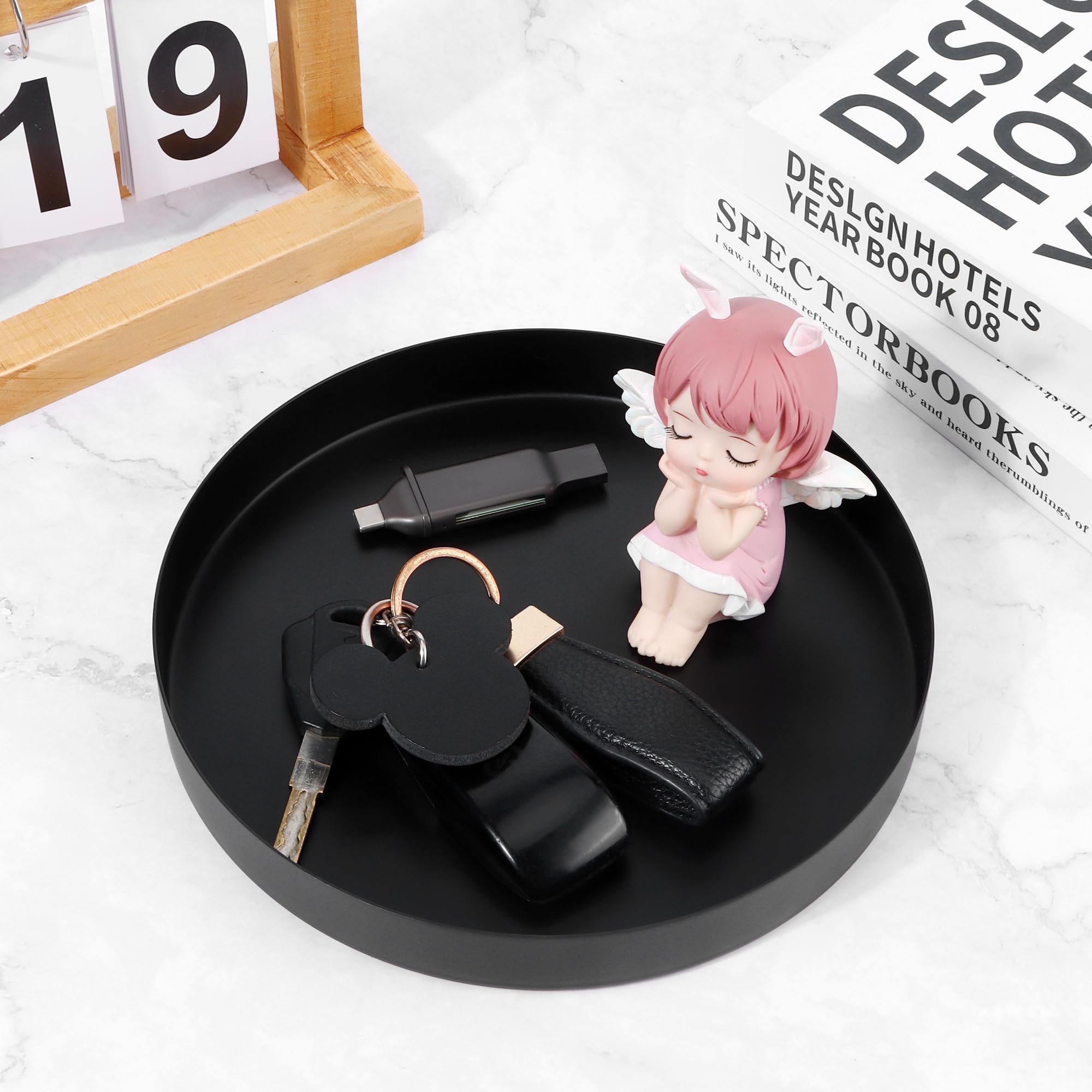 Grande Table Basse Romadedi Plateau Rond Décoratif Métal - Plateau Pour Bougie Rustique Vintage Pour Service Centre De Table Salle à Manger Table Basse Decoration Plateau Table Basse