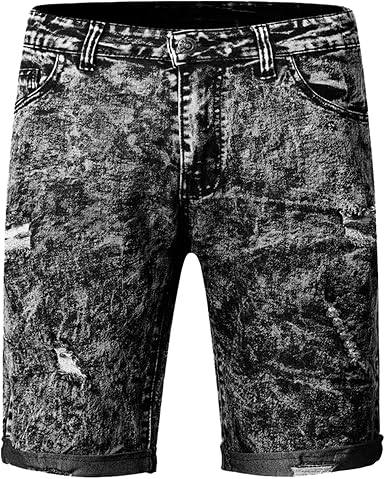 Mens Printed Summer Cool Ripped Jeans 