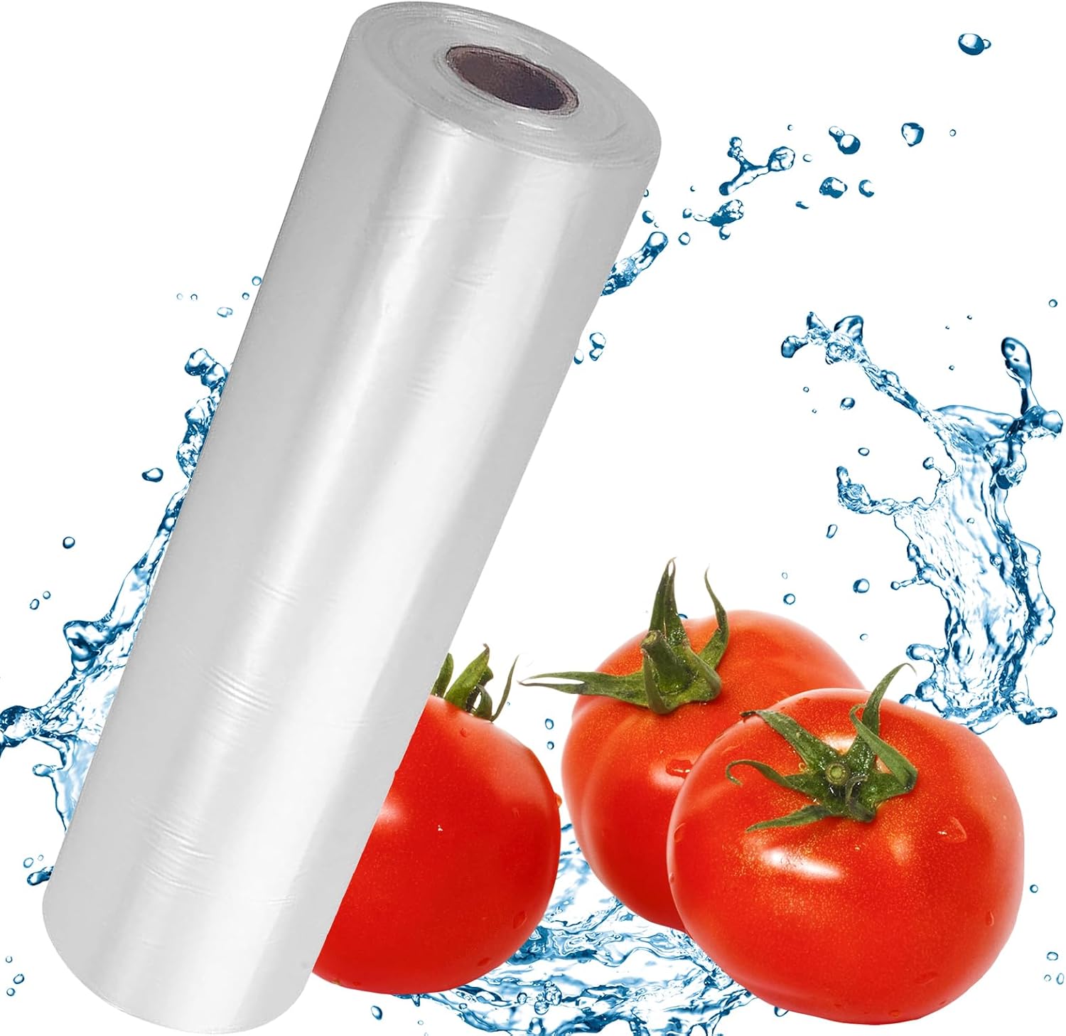 2 Rolls Food Storage Bags, 14" X 20" Clear Plastic Bag, Plastic Produce Bag for Food, Fruit, Vegetable, Refrigerator Storage, Kitchen, 350 Bags/Roll