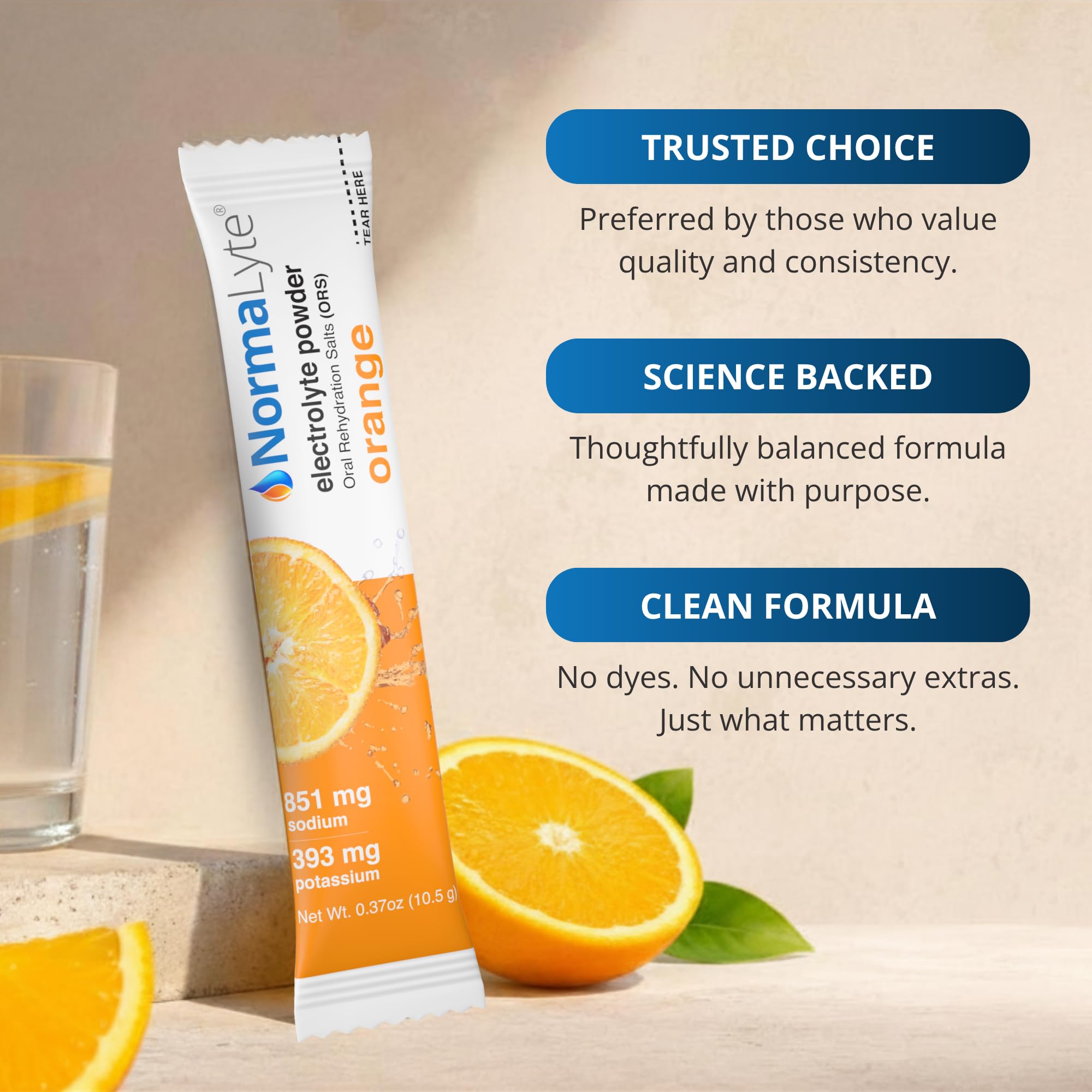 NormaLyte Orange Electrolyte Powder Packets, Hydration Stick, 30 Count — Amazon image 5