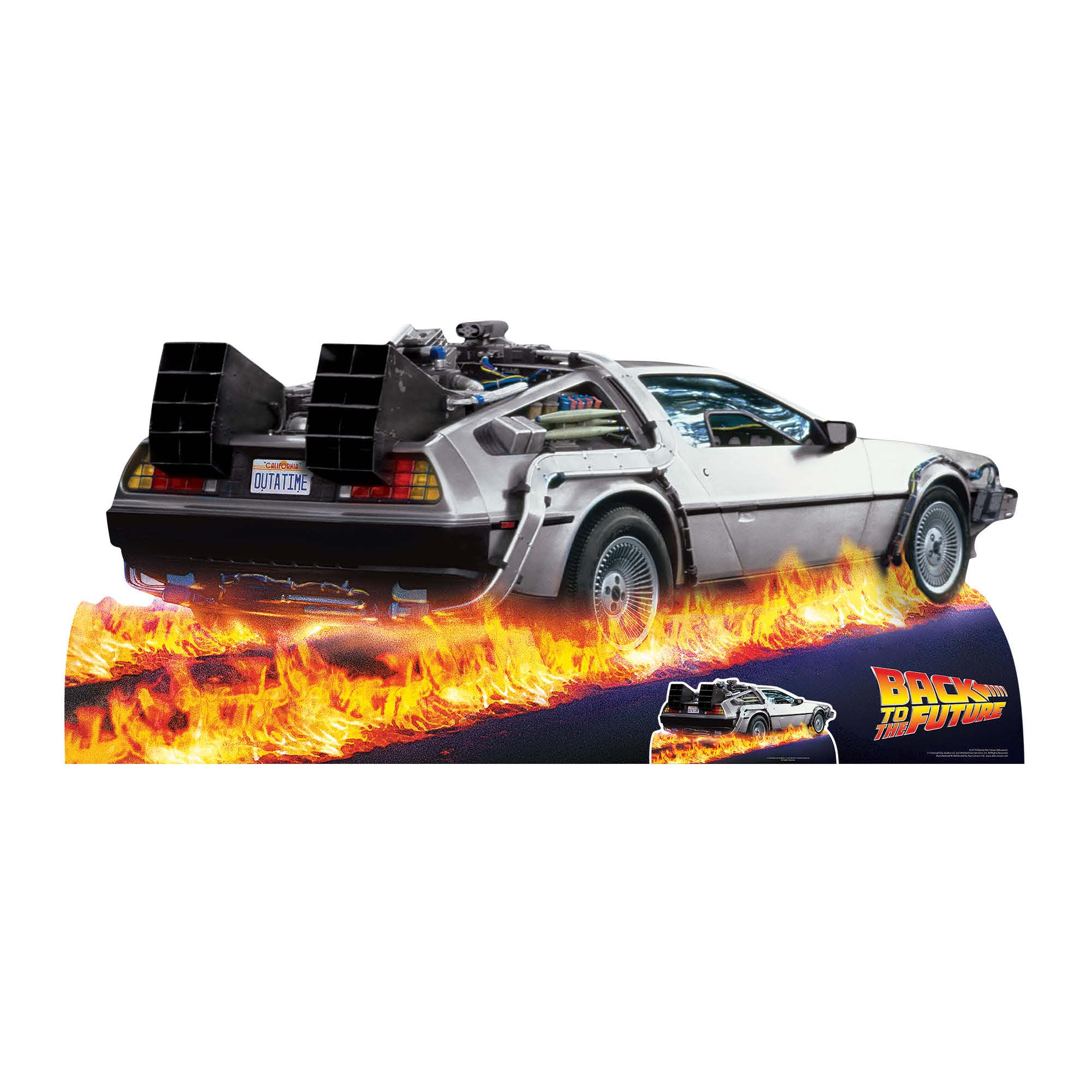 Star Cutouts Ltd SC1574 DeLorean Car Back to The Future 88 miles per hour Large Cardboard Cutout, Multi Colour