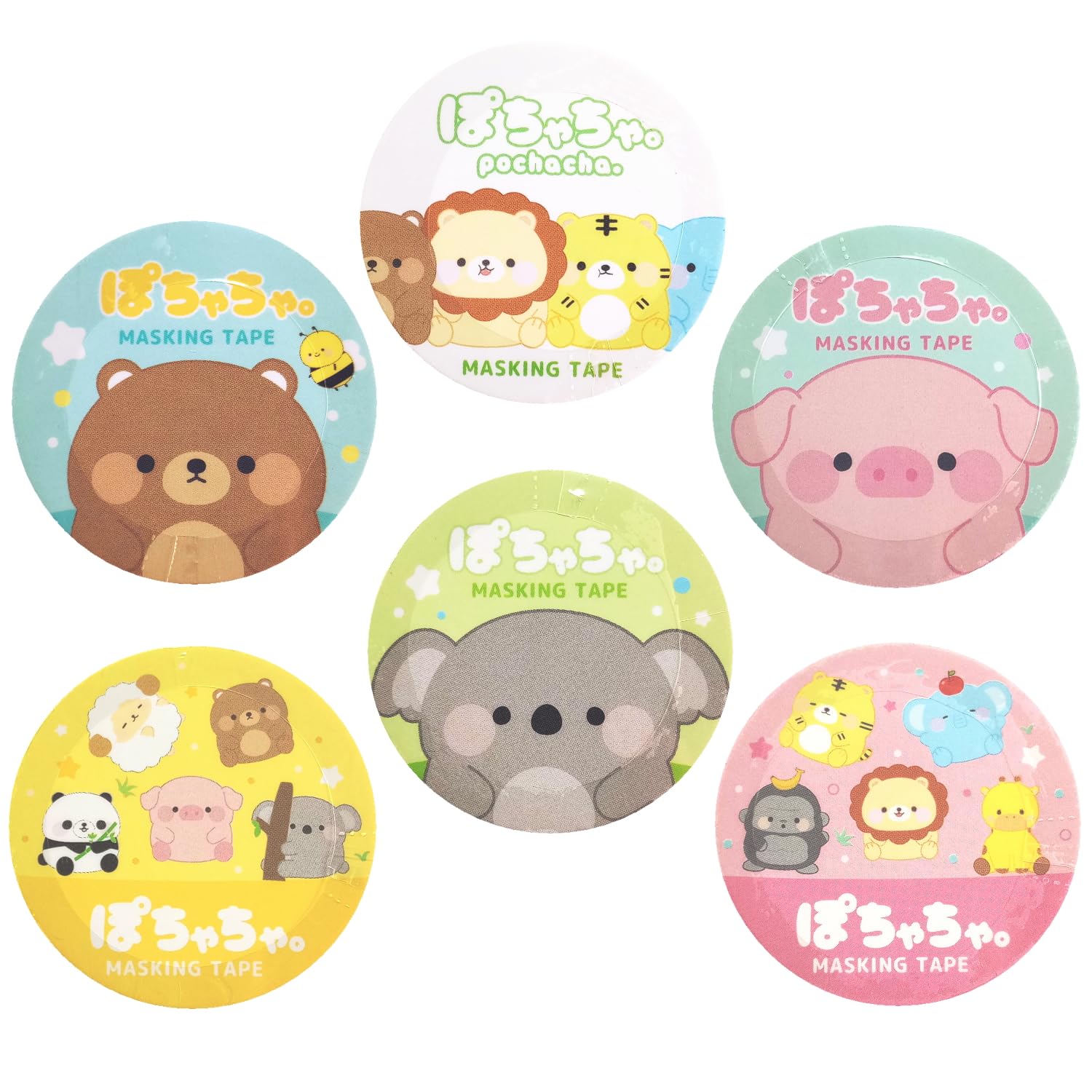 Amazon.co.jp: マスキングテープ ぽちゃちゃ アニマル マステ