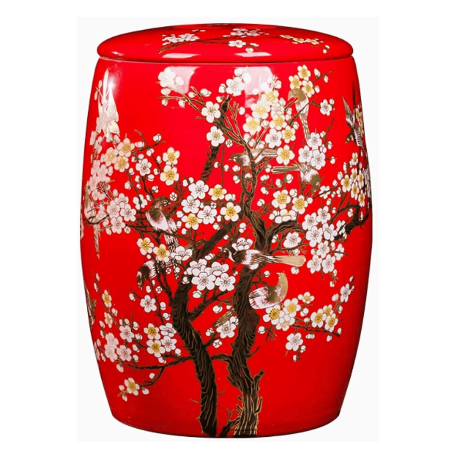 SJHPZG Ceramic Rice Storage Container Airtight Large Rice Bucket with Lid 5KG/10KG/15KG/25KG Rice Jar Food Dispenser for Rice Beans Grains